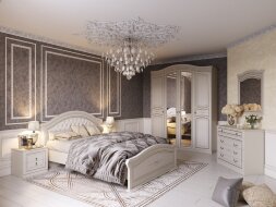 Тумба прикроватная Николь, ваниль + ясень жемчужный