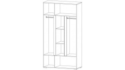 Шкаф 3-х створчатый Британа