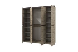 Шкаф 4-х дверный ШР-4 (без зеркал) Тиана, Дуб Бонифаций/Вольфрам