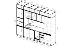 Кухонный гарнитур Адажио люкс 300 см 